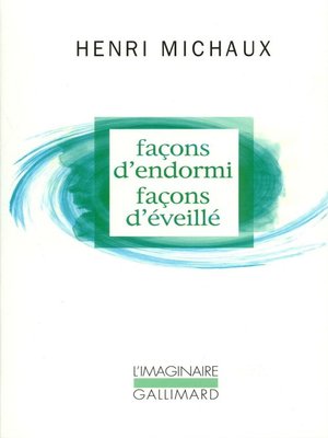 cover image of Façons d'endormi Façons d'éveillé